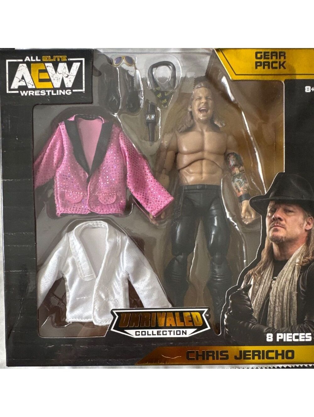 Jazwares AEW Unrivaled Collection CHRIS JERICHO Amazon Exclusive Gear Pack New